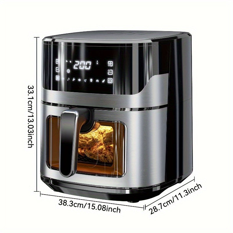 6.5L 8-in-1 Air Fryer with Touch Screen – Healthy Oil-less Cooking, Black