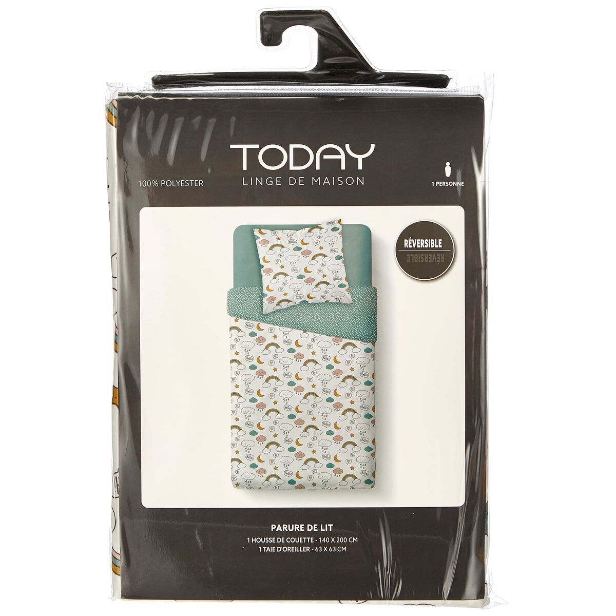 Children’s White Microfibre Duvet Cover Set – Single Bed (2-Piece Set)