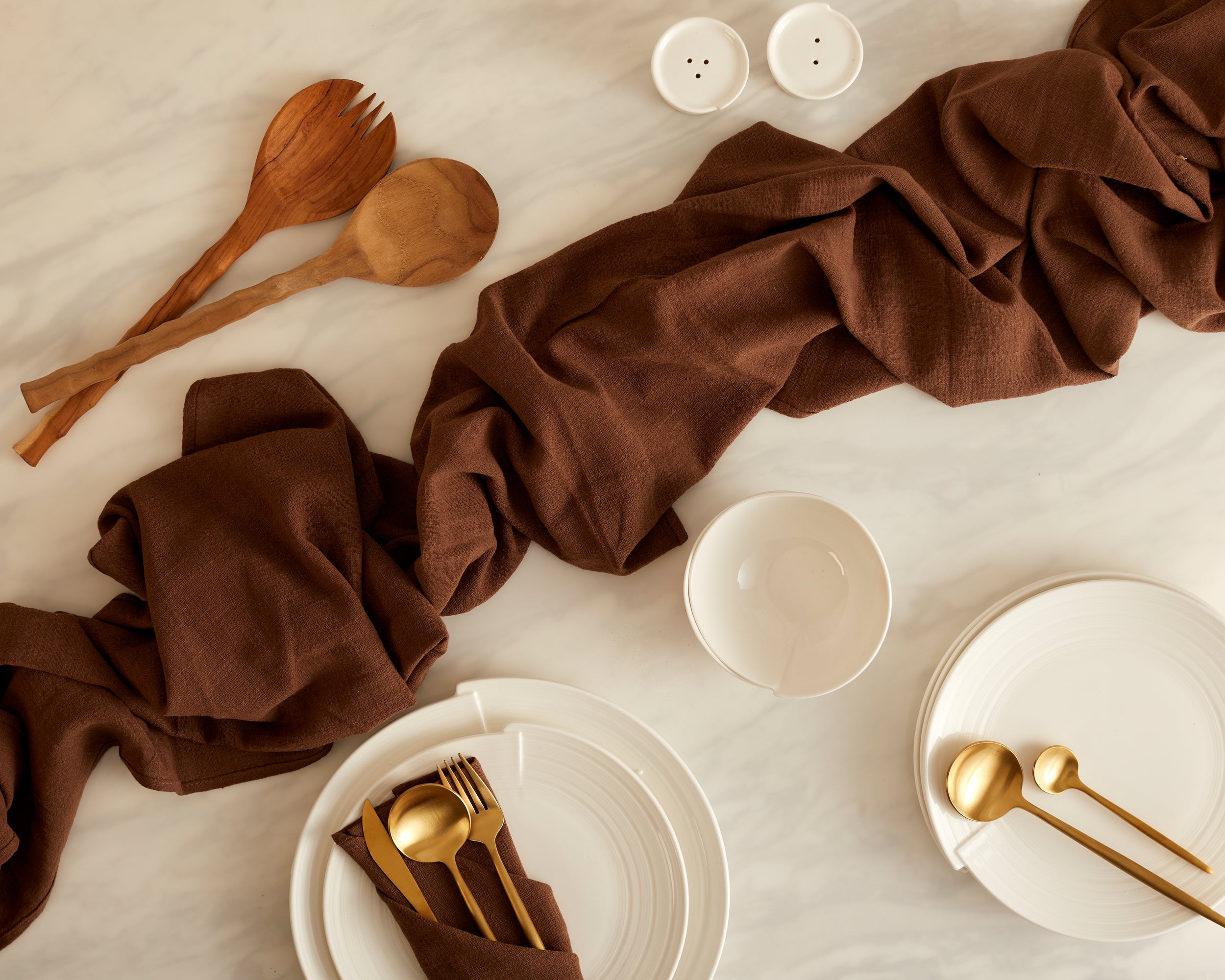Indie 100% Cotton Gauze Table Runner – Earth Tone Elegance
