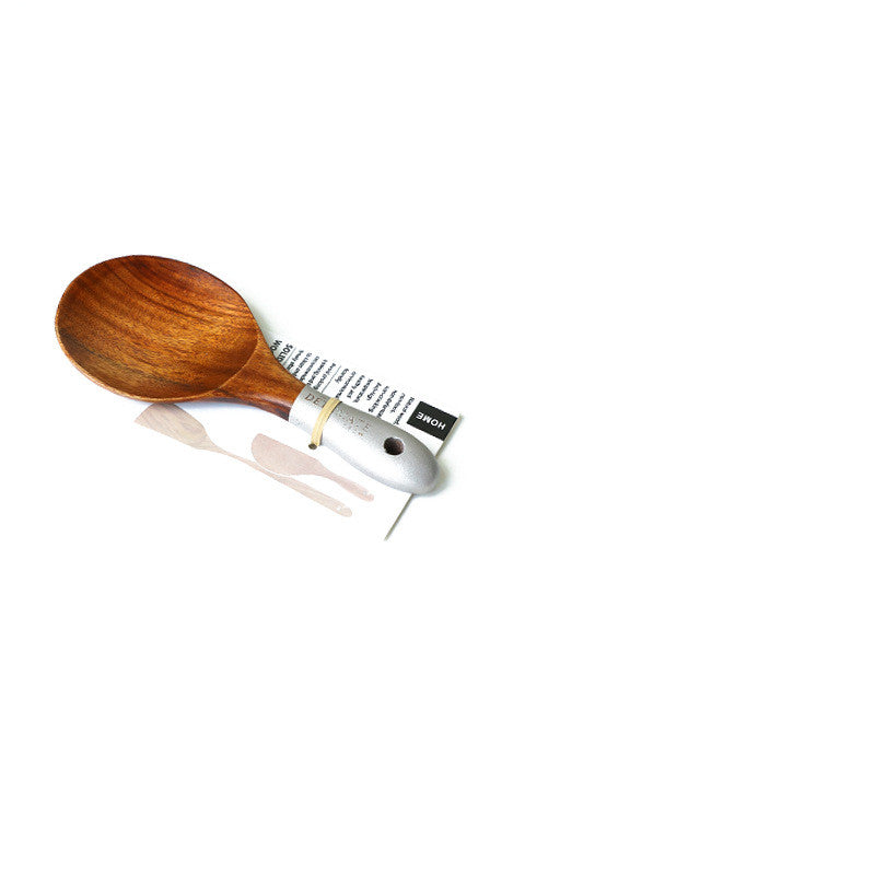 Handcrafted Teak Wooden Kitchen Utensil Set – Eco-Friendly Colorful Lacquer Handles (5/7 Pieces)