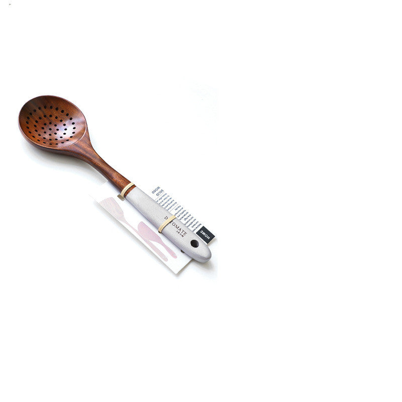 Handcrafted Teak Wooden Kitchen Utensil Set – Eco-Friendly Colorful Lacquer Handles (5/7 Pieces)