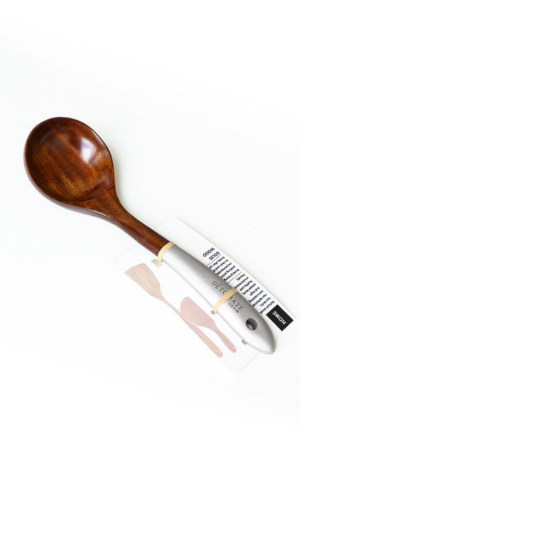 Handcrafted Teak Wooden Kitchen Utensil Set – Eco-Friendly Colorful Lacquer Handles (5/7 Pieces)