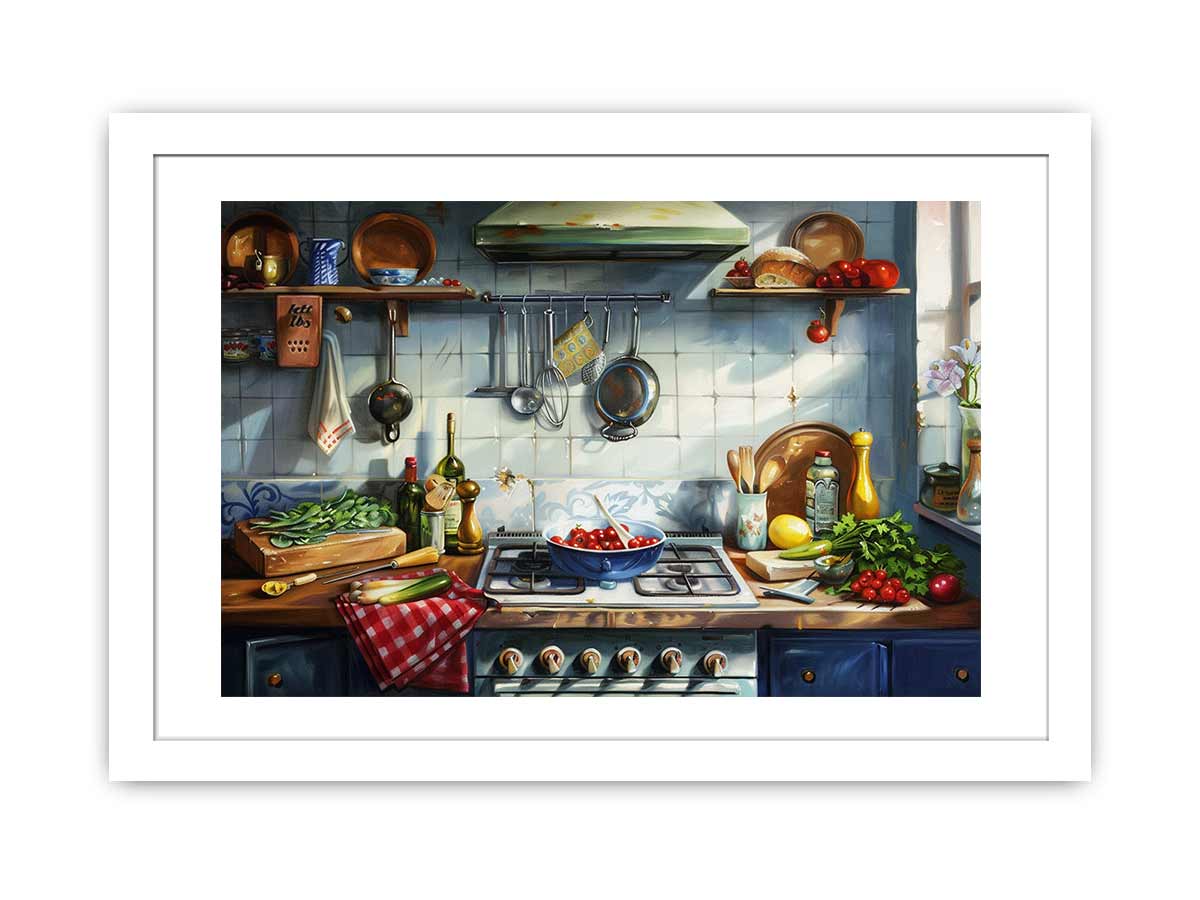 Framed Kitchen Wall Art Print – Premium Matte Finish with Pine Wood Frame & Plexiglass Protection