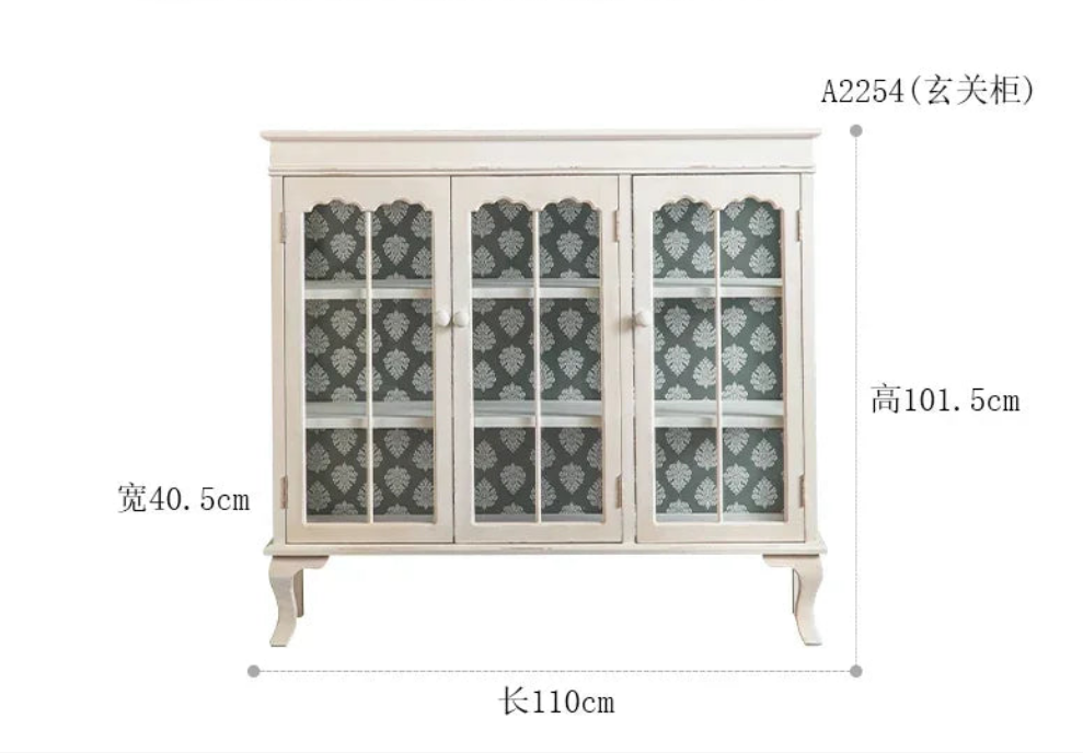 French Distressed Glass Cabinet – Rustic Elegance with Luxury Interior Design WHIMSICAL HOME OF CREATIONS