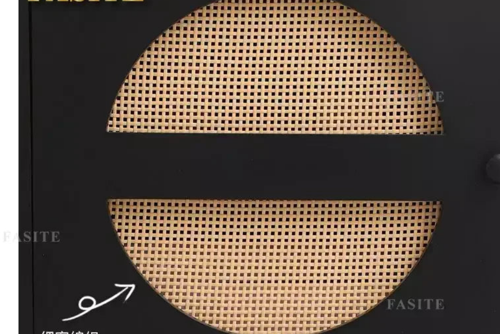 Scandinavian Cane Webbing Bedside Table – Modern Nordic Nightstand in Natural Wood Finish WHIMSICAL HOME OF CREATIONS