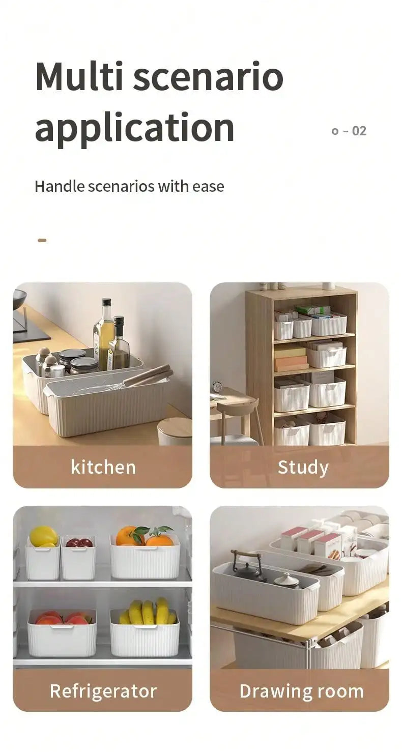 Multifunctional Food-Grade Storage Baskets – Smart, Stackable & Fridge-Safe WHIMSICAL HOME OF CREATIONS