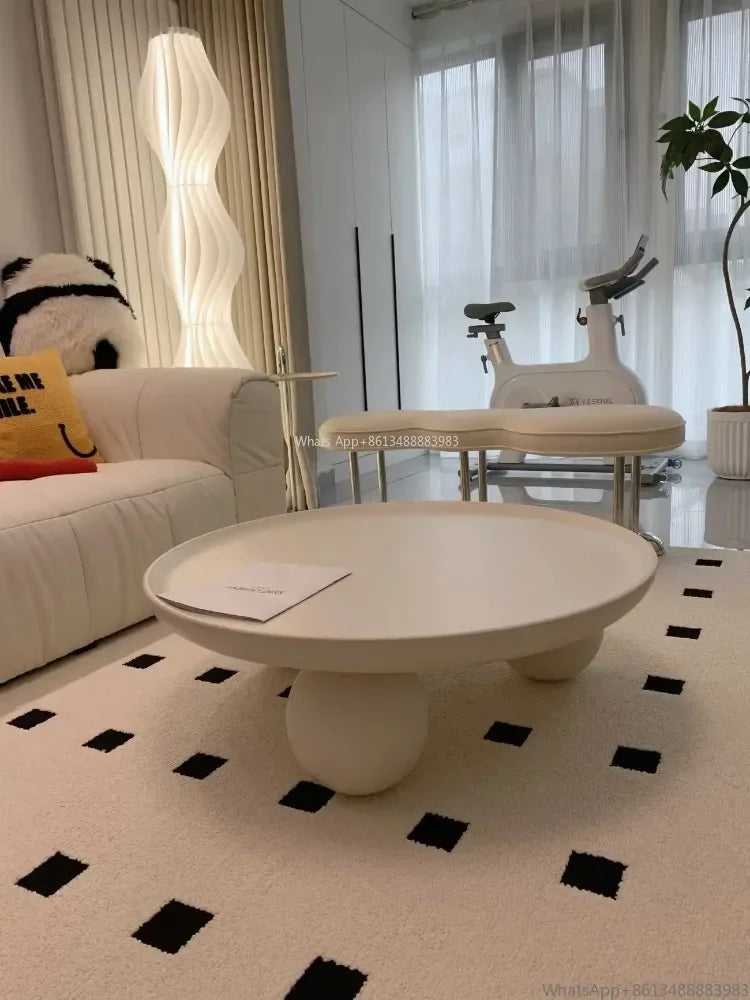 Nordic Cream Coffee Table – Light, Luxurious & Strong WHIMSICAL HOME OF CREATIONS