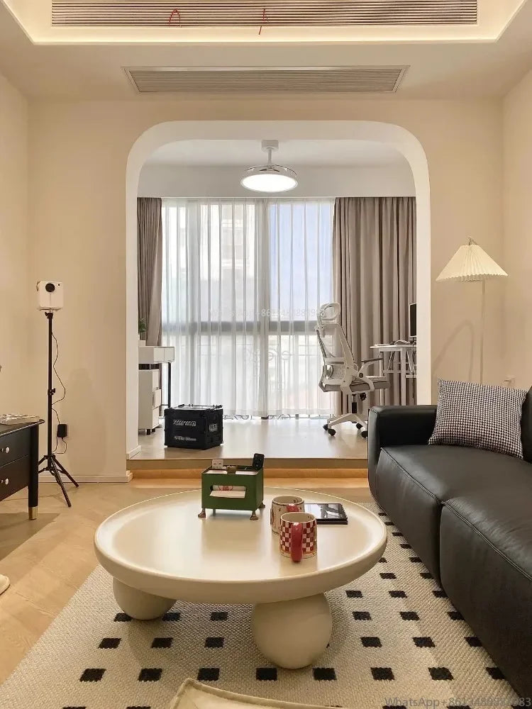 Nordic Cream Coffee Table – Light, Luxurious & Strong WHIMSICAL HOME OF CREATIONS