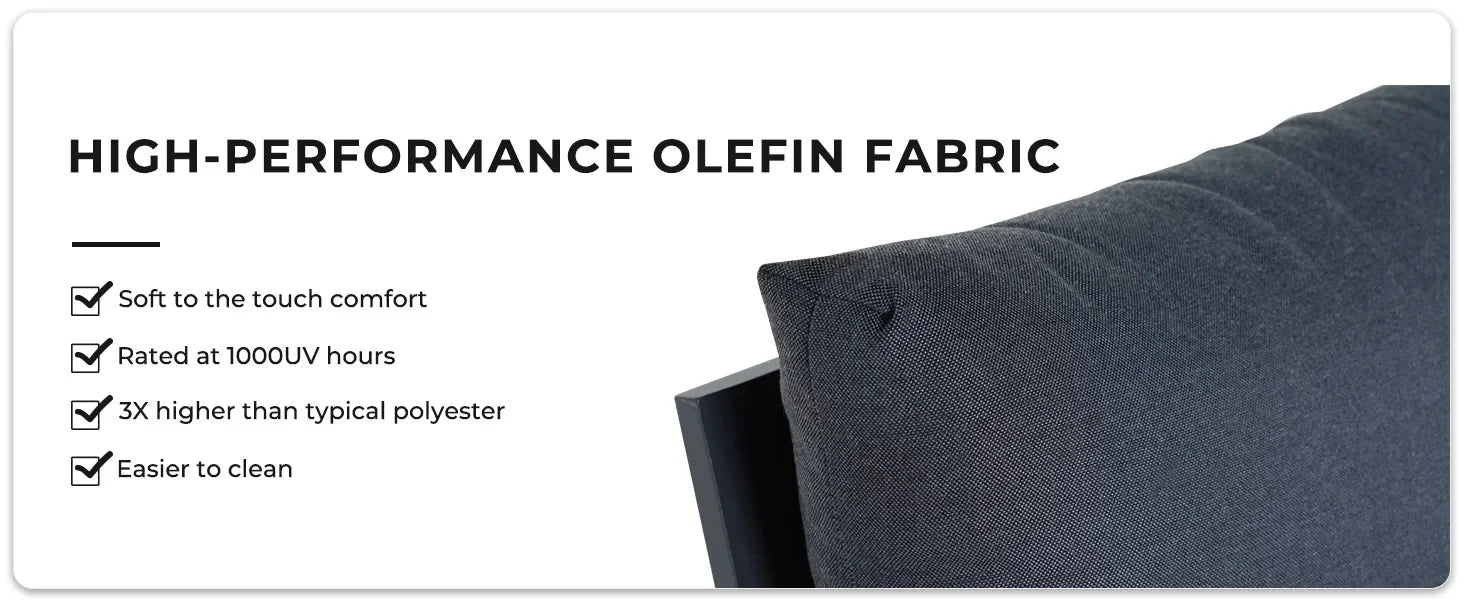 Luxury 4-Piece Aluminium Faux-Wood Outdoor Lounge Set — Modern Californian Minimalist Design WHIMSICAL HOME OF CREATIONS