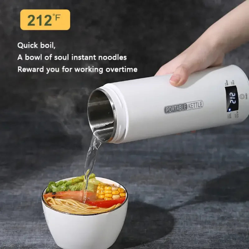 Portable Travel Electric Kettle – 500ml with LCD Display & Precise Temperature Control WHIMSICAL HOME OF CREATIONS