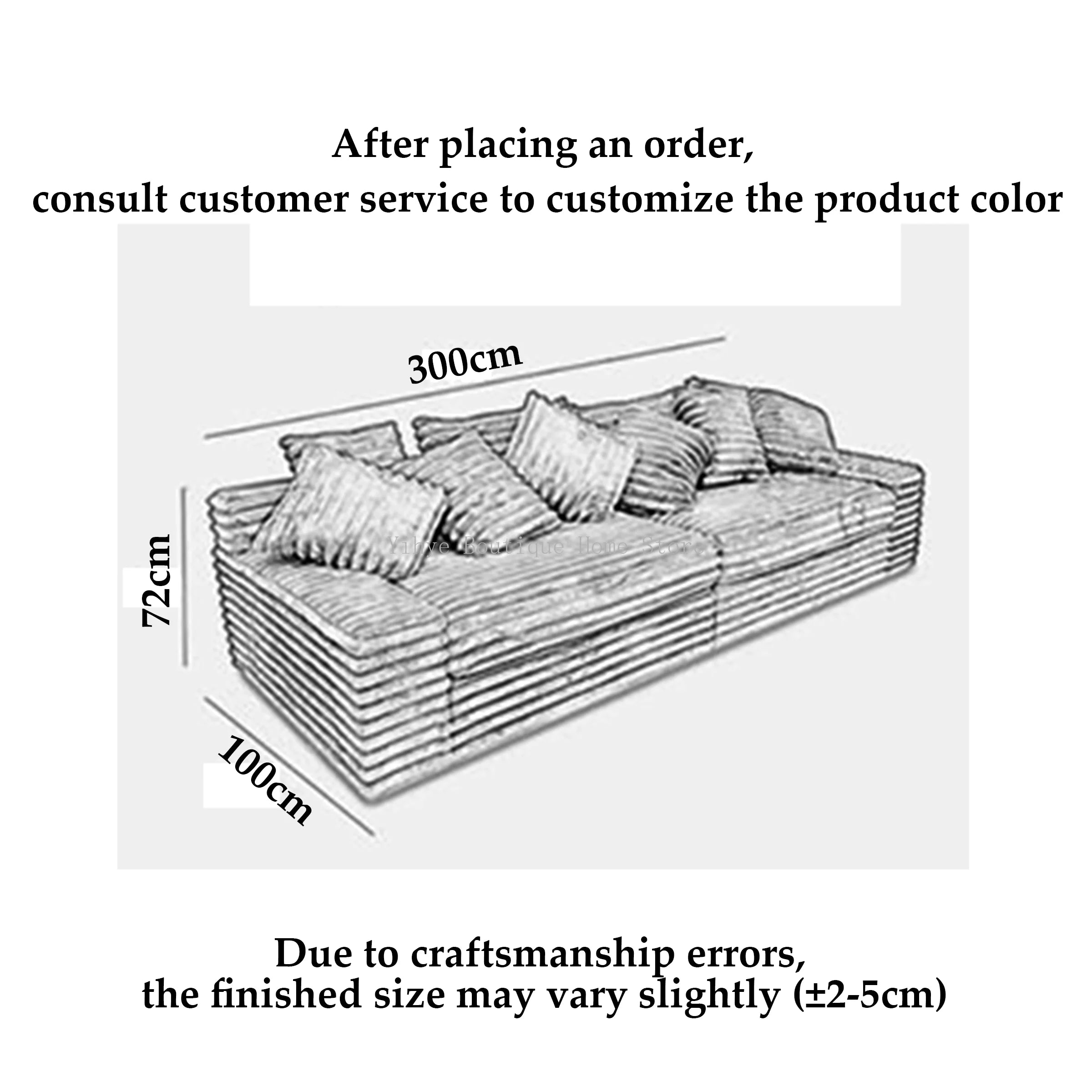 Nordic Cloud Sofa - Plush Velvet Sectional 300cm WHIMSICAL HOME OF CREATIONS