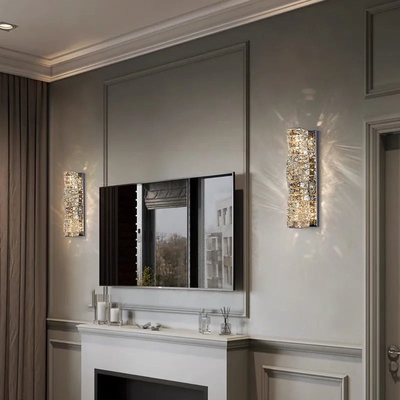 Luxury Crystal Wall Sconce – High-End K9 Crystal Light Fixture WHIMSICAL HOME OF CREATIONS