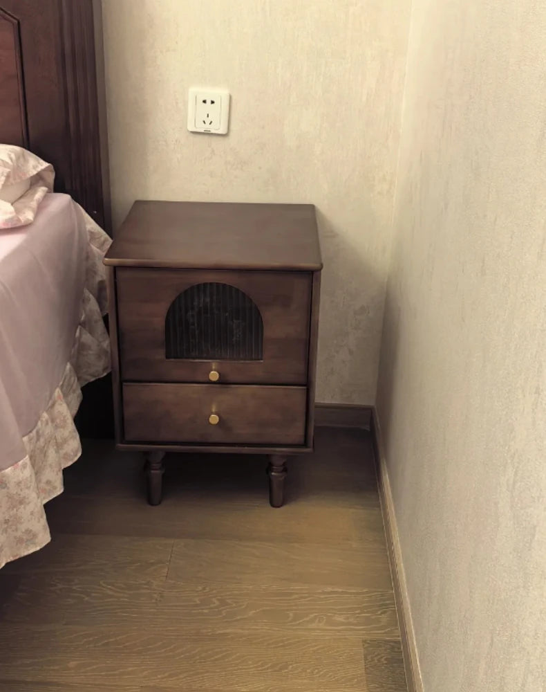 Retro French Vintage Side Cabinet Nightstand WHIMSICAL HOME OF CREATIONS