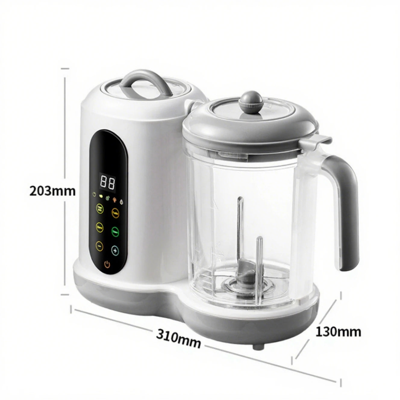 Multi-Functional Baby Food Maker – Steamer, Puree Blender & Milk Warmer with Temperature Display WHIMSICAL HOME OF CREATIONS