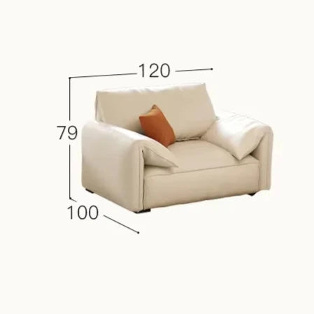 Crafted in genuine Nappa calf leather with a sleek ivory White finish for timeless elegance, a recliner that blends luxury materials with modern comfort WHIMSICAL HOME OF CREATIONS