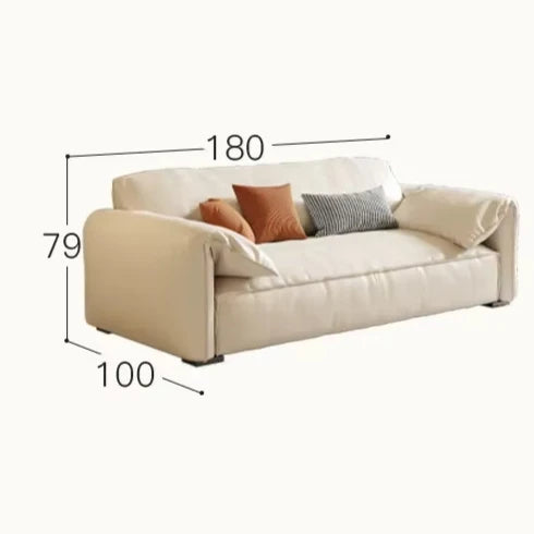 Crafted in genuine Nappa calf leather with a sleek ivory White finish for timeless elegance, a recliner that blends luxury materials with modern comfort WHIMSICAL HOME OF CREATIONS