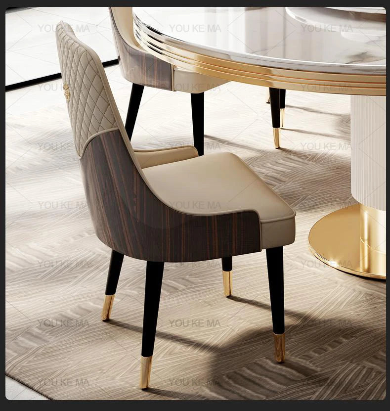 Luxury Round Marble Dining Table with Gold Frame 6-10 people WHIMSICAL HOME OF CREATIONS