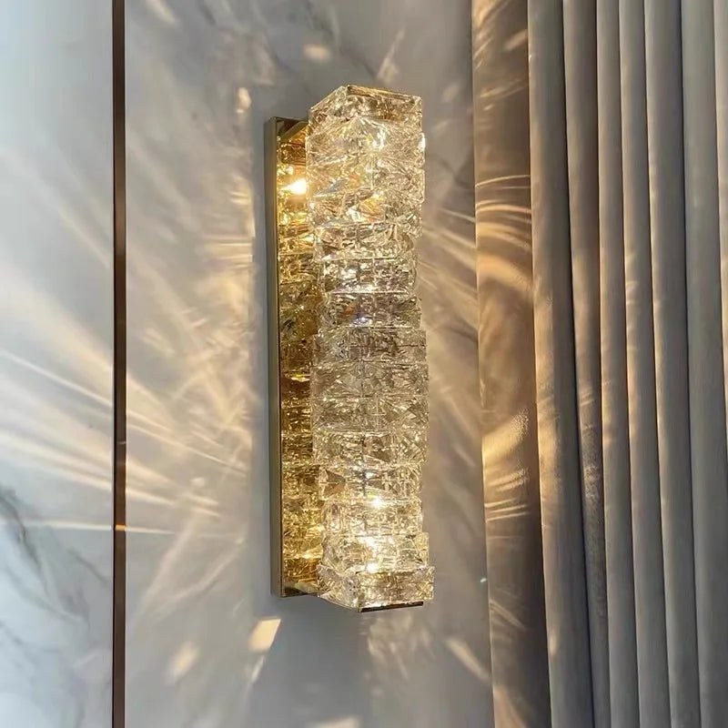 Luxury Crystal Wall Sconce – High-End K9 Crystal Light Fixture WHIMSICAL HOME OF CREATIONS