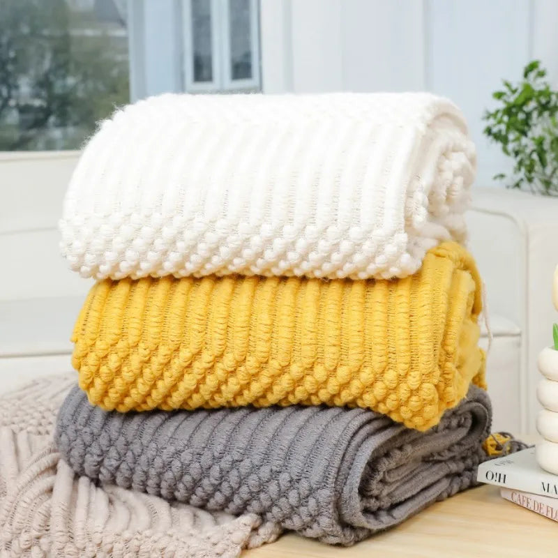 Bohemian/ Country Knitted Weave Blanket Throw –in various colors and sizes WHIMSICAL HOME OF CREATIONS