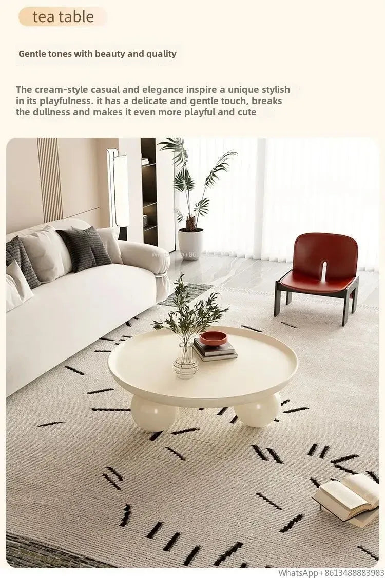 Nordic Cream Coffee Table – Light, Luxurious & Strong WHIMSICAL HOME OF CREATIONS