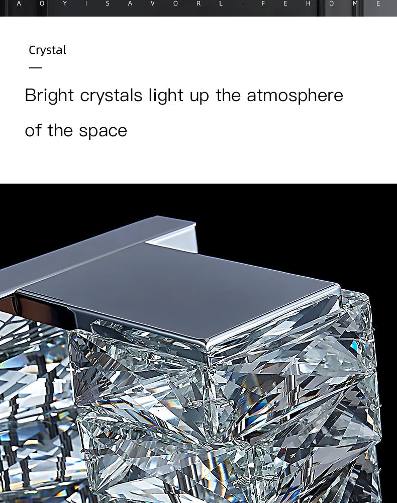 Luxury Crystal Wall Sconce – High-End K9 Crystal Light Fixture WHIMSICAL HOME OF CREATIONS
