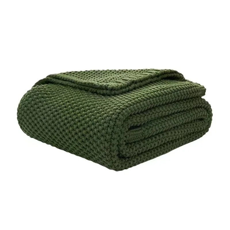 Scandinavian Knit Weave Throw – Modern Classic Comfort WHIMSICAL HOME OF CREATIONS