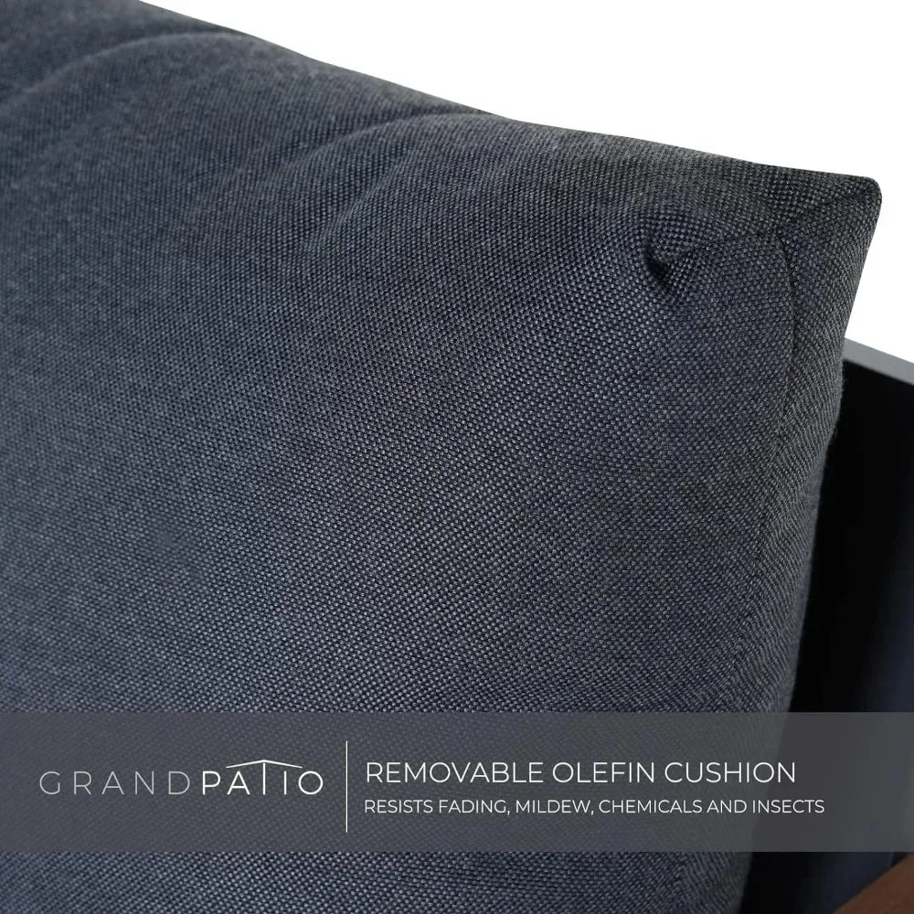 Luxury 4-Piece Aluminium Faux-Wood Outdoor Lounge Set — Modern Californian Minimalist Design WHIMSICAL HOME OF CREATIONS