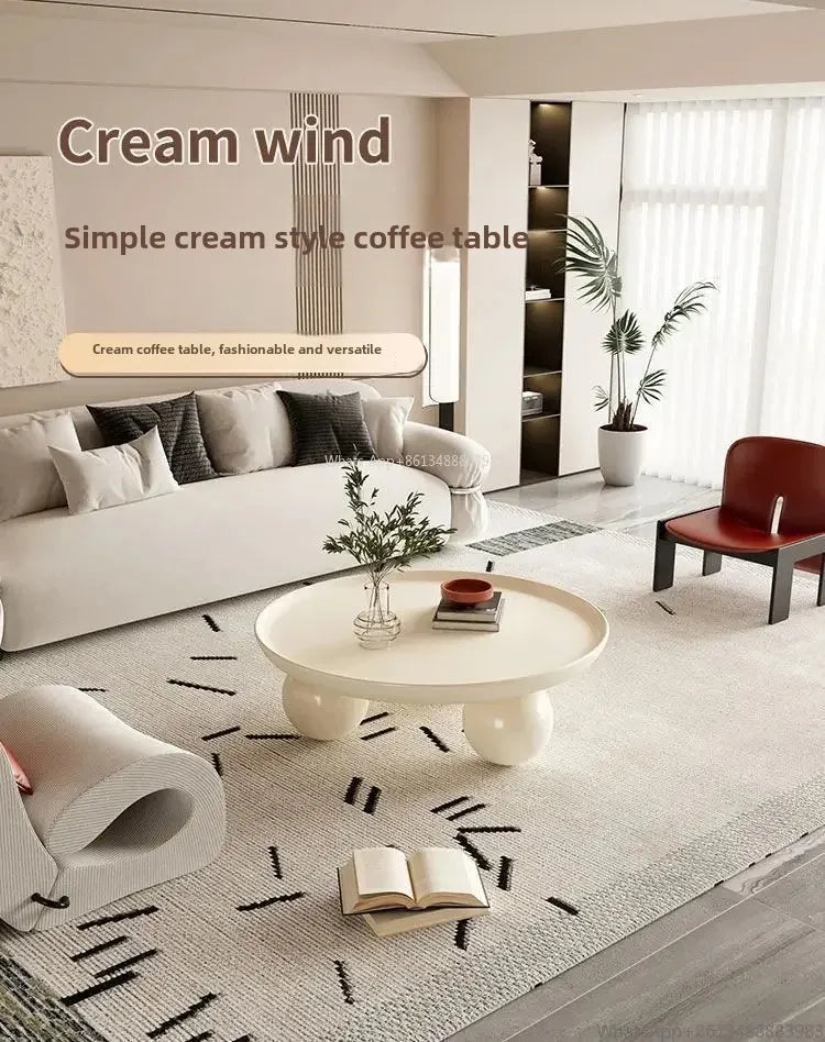 Nordic Cream Coffee Table – Light, Luxurious & Strong WHIMSICAL HOME OF CREATIONS