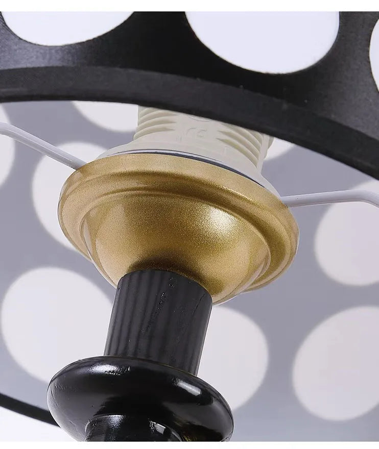 Luxury Mid-Century Art Deco Fabric Wall Sconce – Black & Walnut, LED Lighting WHIMSICAL HOME OF CREATIONS