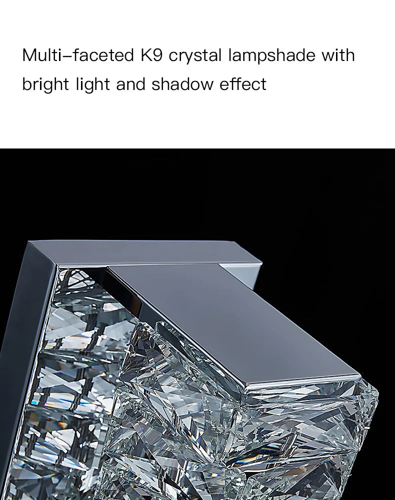 Luxury Crystal Wall Sconce – High-End K9 Crystal Light Fixture WHIMSICAL HOME OF CREATIONS