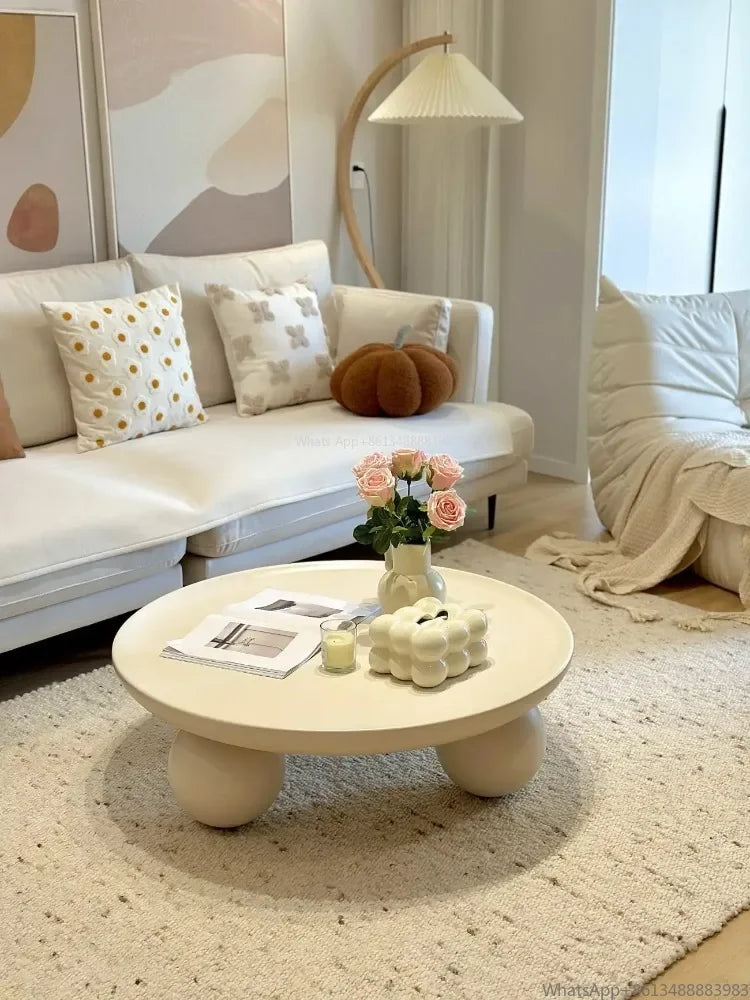 Nordic Cream Coffee Table – Light, Luxurious & Strong WHIMSICAL HOME OF CREATIONS