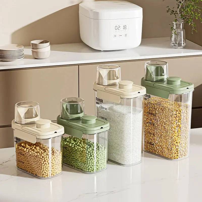 Ocean Green & Cream Double-Sealed Storage Containers – Aesthetic & Durable WHIMSICAL HOME OF CREATIONS