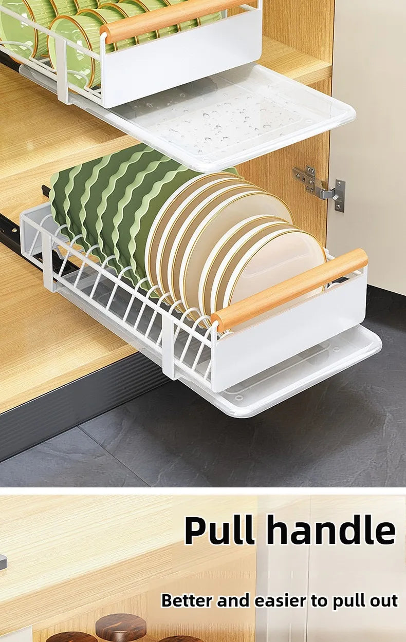 Multi-Functional Pull-Out Cabinet Drawer Organizer – Heavy-Duty Carbon Steel, No-Drill Install WHIMSICAL HOME OF CREATIONS