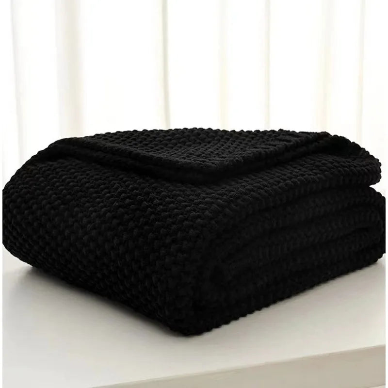 Scandinavian Knit Weave Throw – Modern Classic Comfort WHIMSICAL HOME OF CREATIONS