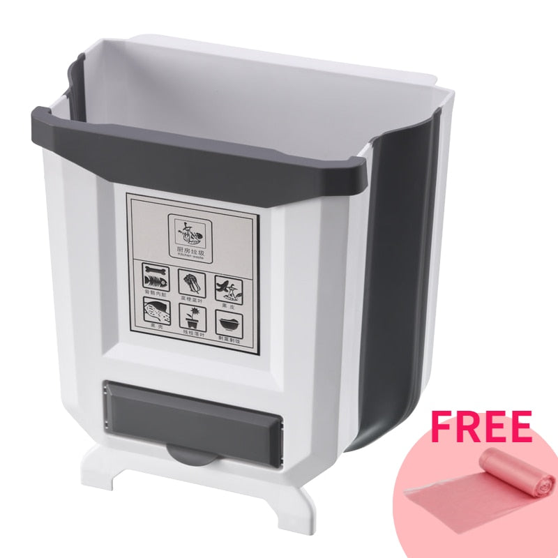 Collapsible Hanging Kitchen Trash Bin – Space-Saving & Versatile Design