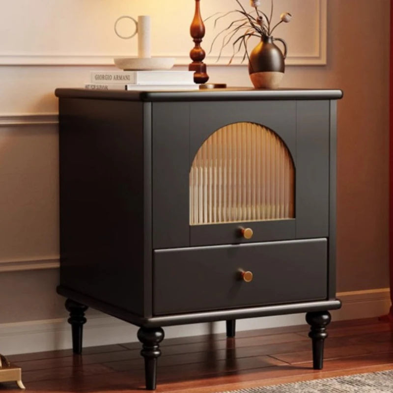 Retro French Vintage Side Cabinet Nightstand WHIMSICAL HOME OF CREATIONS