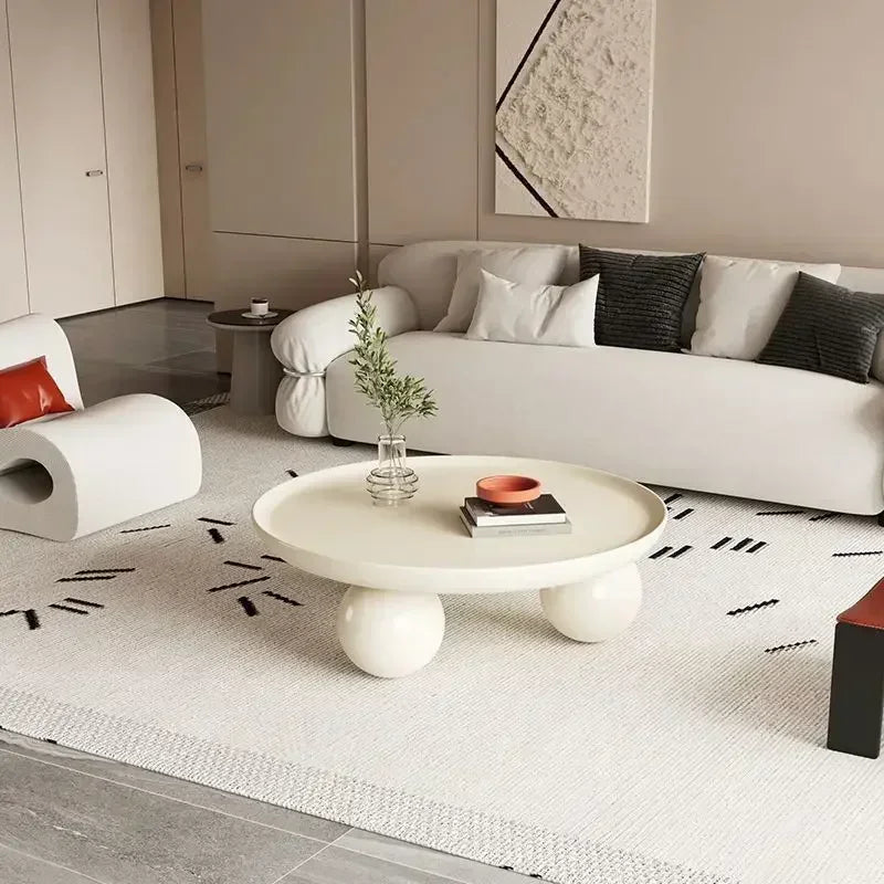 Nordic Cream Coffee Table – Light, Luxurious & Strong WHIMSICAL HOME OF CREATIONS