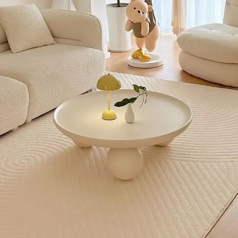 Nordic Cream Coffee Table – Light, Luxurious & Strong WHIMSICAL HOME OF CREATIONS