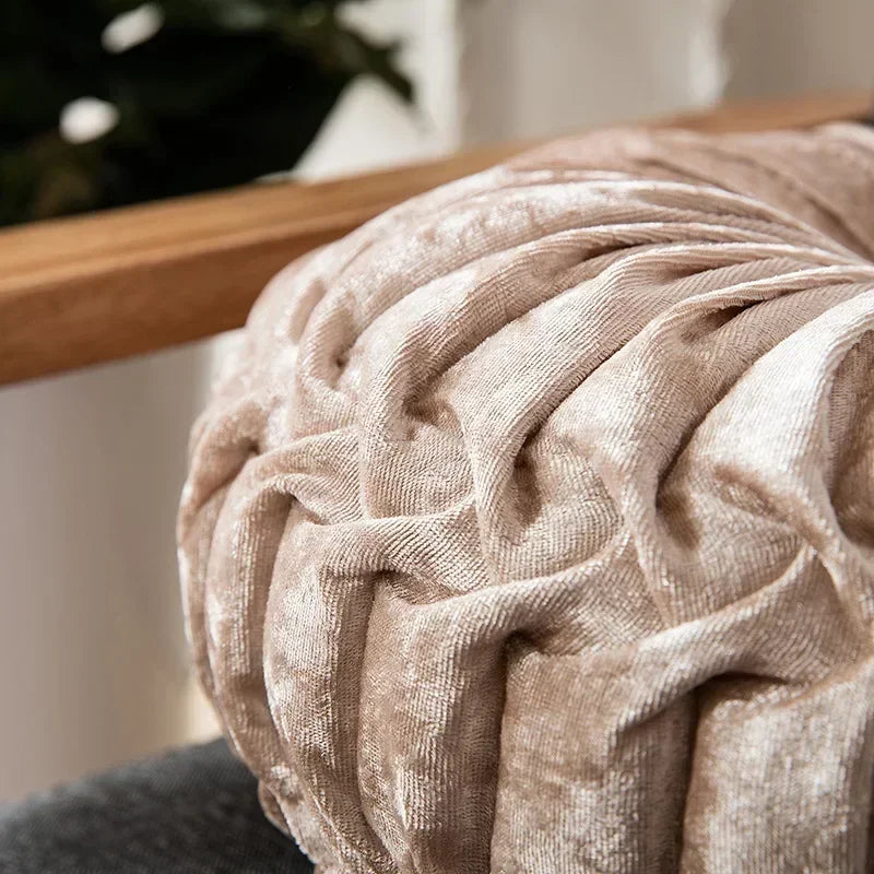 Plush Round Vintage Velvet Decorative Pillows – Vibrant Colours & Classic Charm WHIMSICAL HOME OF CREATIONS