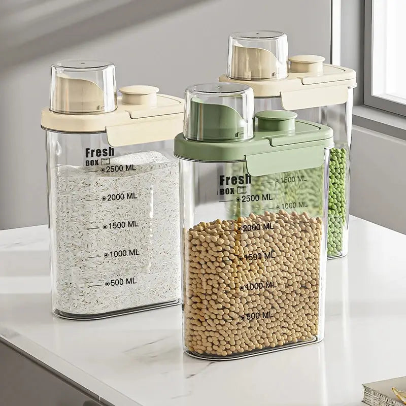 Ocean Green & Cream Double-Sealed Storage Containers – Aesthetic & Durable WHIMSICAL HOME OF CREATIONS