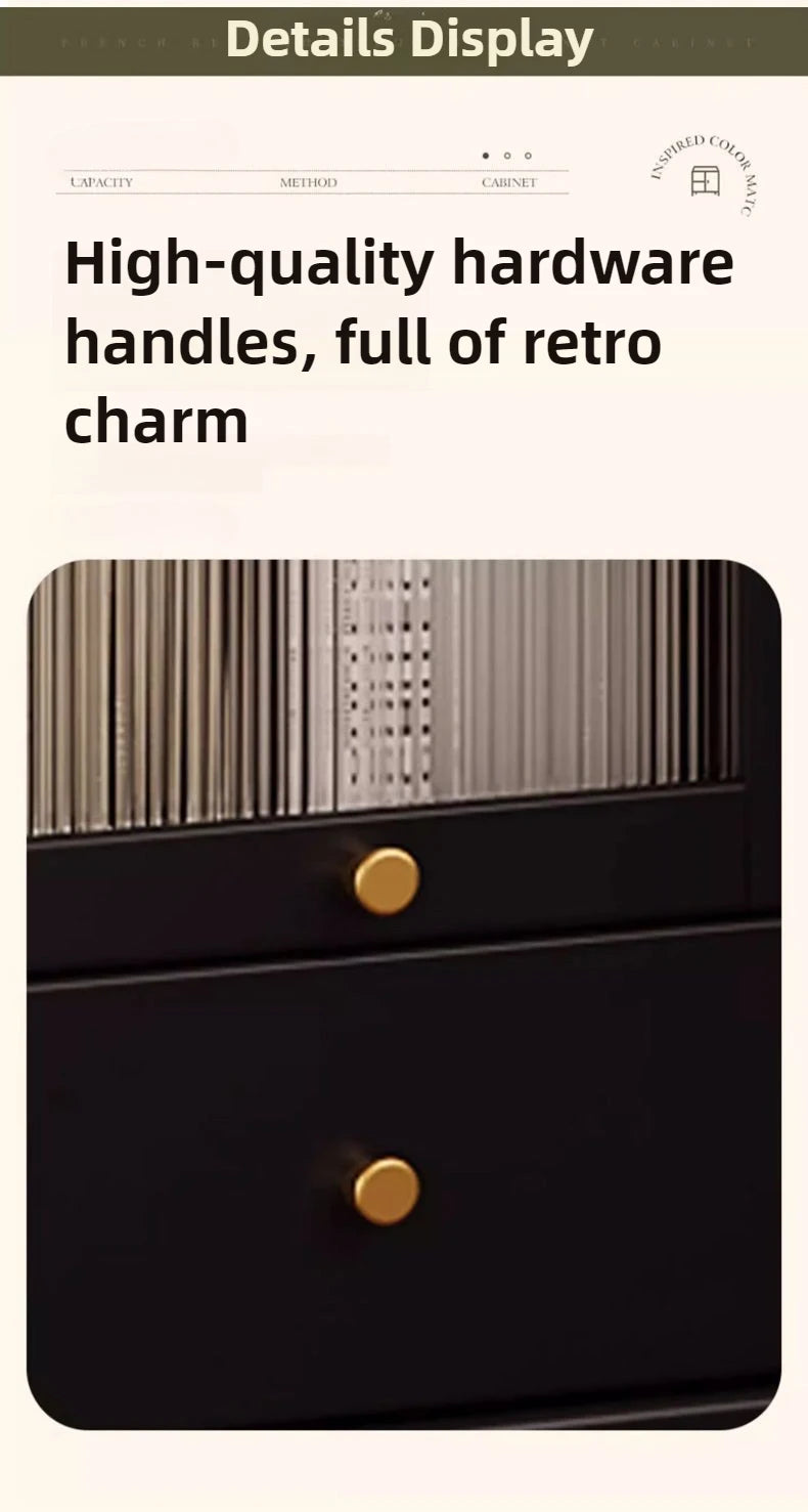 Retro French Vintage Side Cabinet Nightstand WHIMSICAL HOME OF CREATIONS