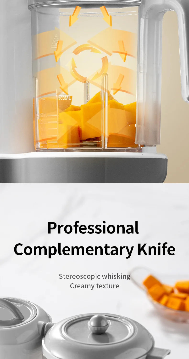 Multi-Functional Baby Food Maker – Steamer, Puree Blender & Milk Warmer with Temperature Display WHIMSICAL HOME OF CREATIONS