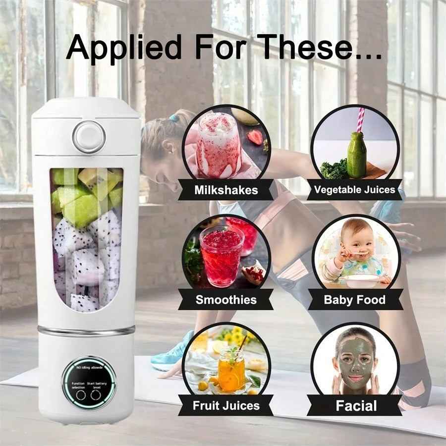 New Portable wireless Juice Maker Blender for Shakes Smoothies 700ML Multiple Colors 12-Blades Fast Mixing 2 In 1 Blender Bottle Juicer WHIMSICAL HOME OF CREATIONS