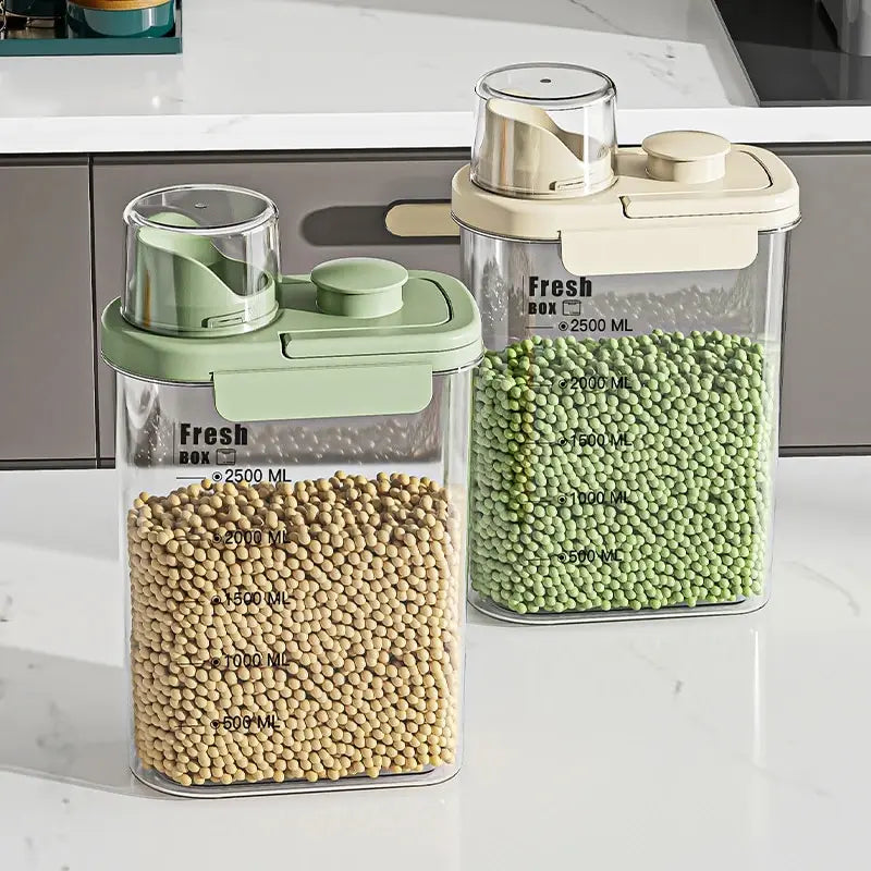 Ocean Green & Cream Double-Sealed Storage Containers – Aesthetic & Durable WHIMSICAL HOME OF CREATIONS