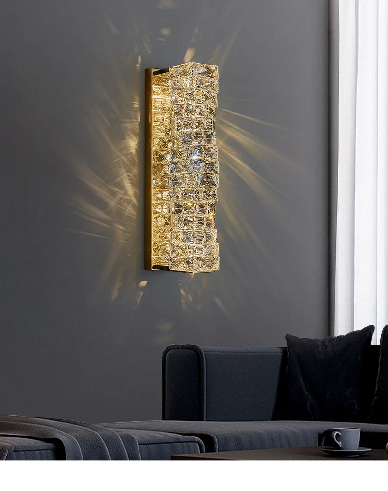 Luxury Crystal Wall Sconce – High-End K9 Crystal Light Fixture WHIMSICAL HOME OF CREATIONS
