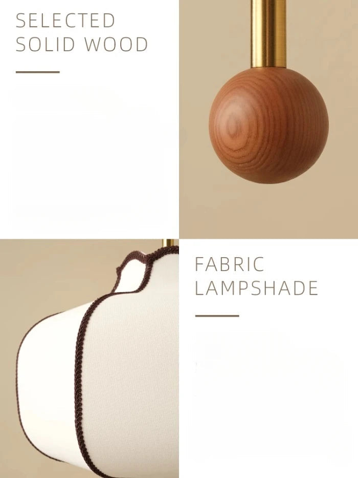 Medieval Pendant Light - Beige Fabric Shade 50cm WHIMSICAL HOME OF CREATIONS