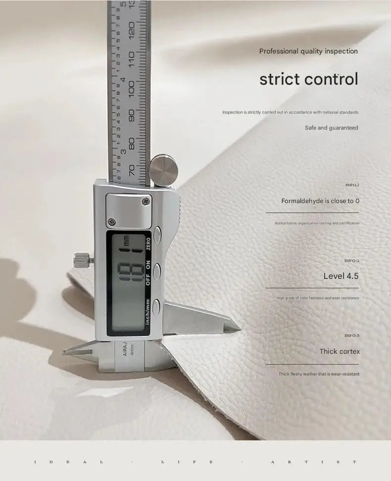 Crafted in genuine Nappa calf leather with a sleek ivory White finish for timeless elegance, a recliner that blends luxury materials with modern comfort WHIMSICAL HOME OF CREATIONS