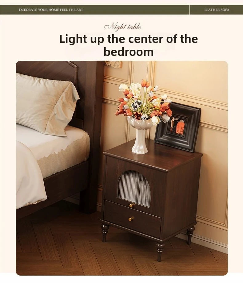 Retro French Vintage Side Cabinet Nightstand WHIMSICAL HOME OF CREATIONS