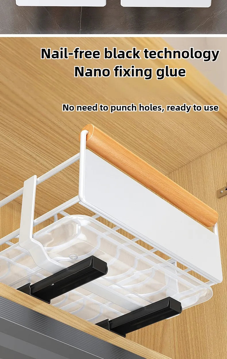 Multi-Functional Pull-Out Cabinet Drawer Organizer – Heavy-Duty Carbon Steel, No-Drill Install WHIMSICAL HOME OF CREATIONS