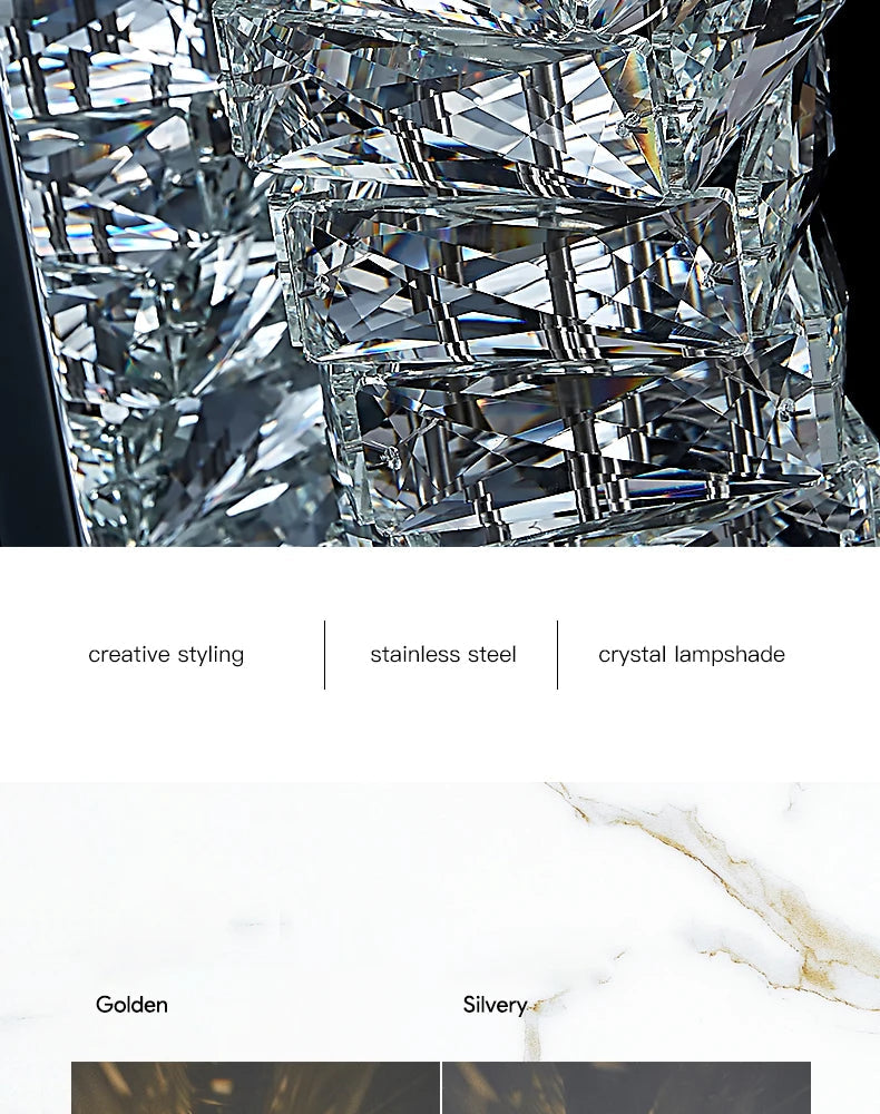 Luxury Crystal Wall Sconce – High-End K9 Crystal Light Fixture WHIMSICAL HOME OF CREATIONS